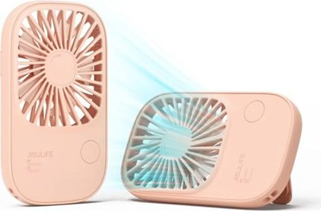 Jisulife Ventilatore Estivo Rosa Portatile - USB Potente per Mare