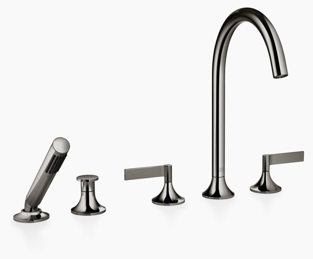 Dornbracht VAIA Wannen-Fünflochbatterie, Wannenrandmontage, automatische Umstellung, Hebelgriff, Ausladung 220mm, 27522819-19