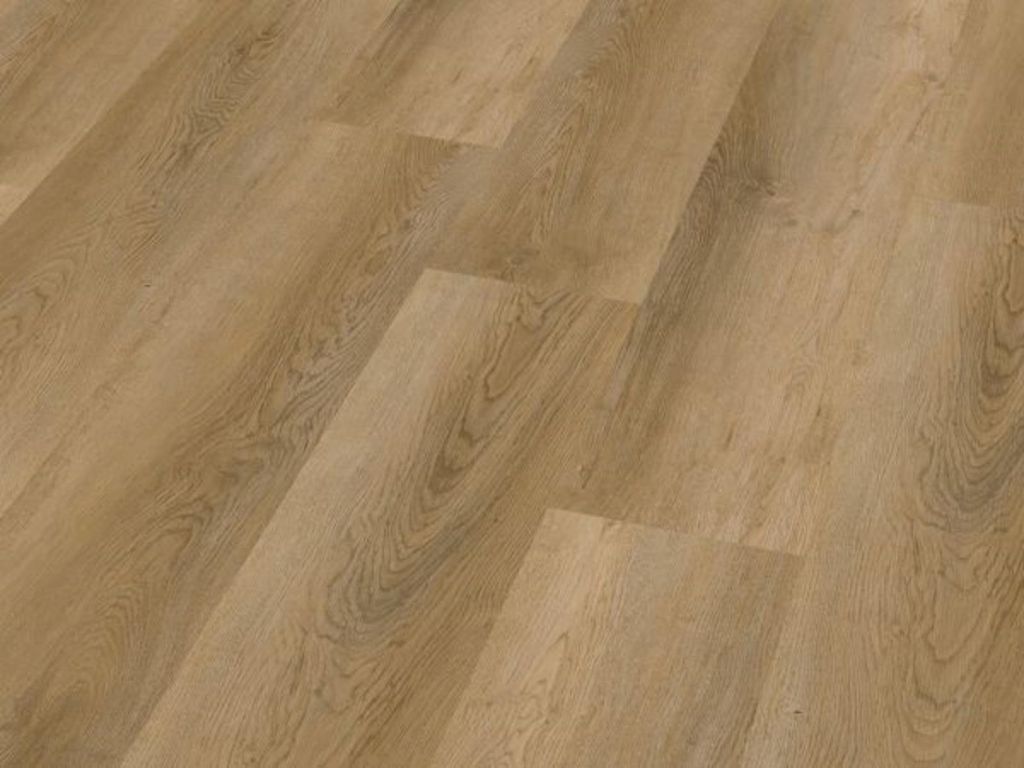 A close-up view of wood-look vinyl flooring planks.
