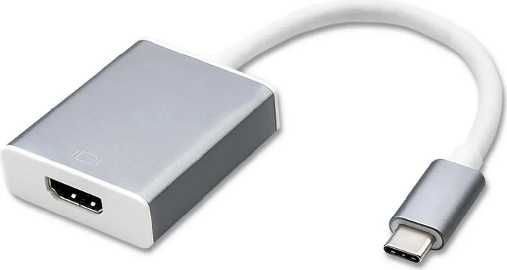 Convertisseur USB-C vers HDMI 4K avec MHL Boîtier Aluminium Qoltec Gris