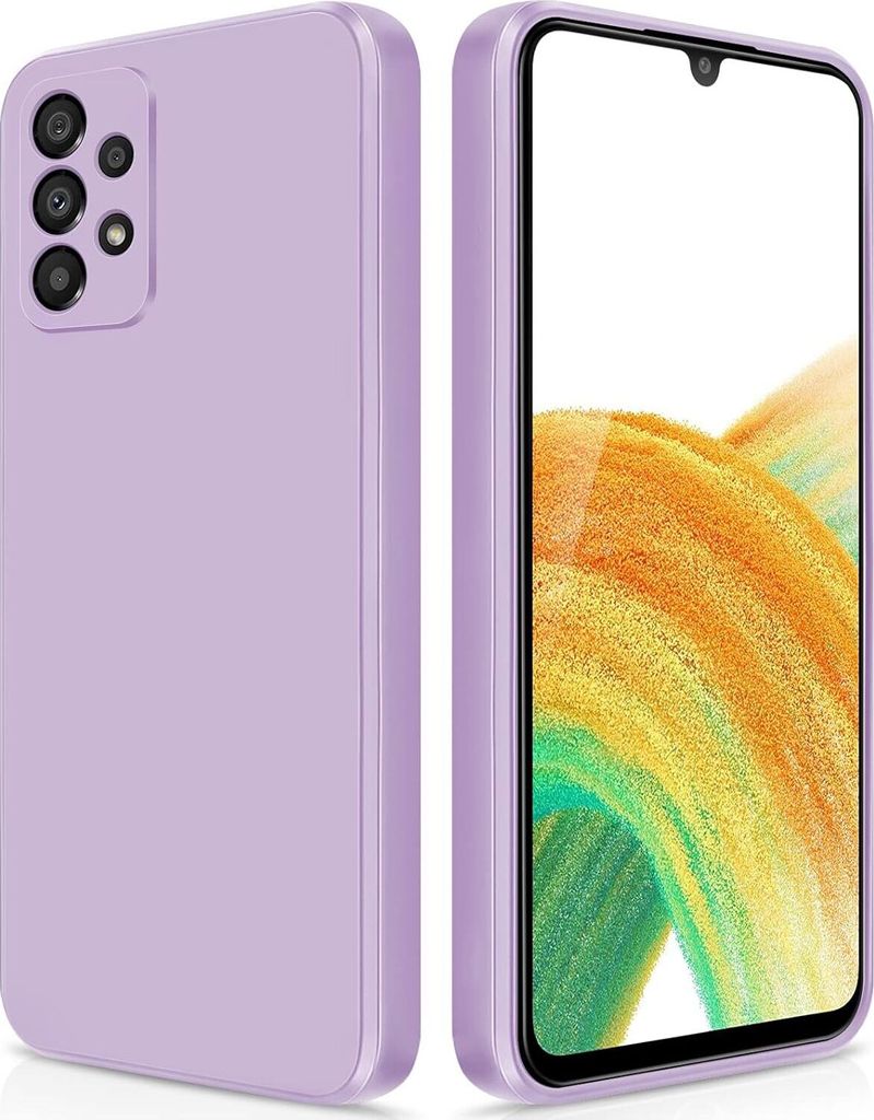 Silikon Hülle für Samsung Galaxy A33 5G Flüssigsilikon Dünn Gel Gummi Matt Kratzfeste Schutzhülle Lila