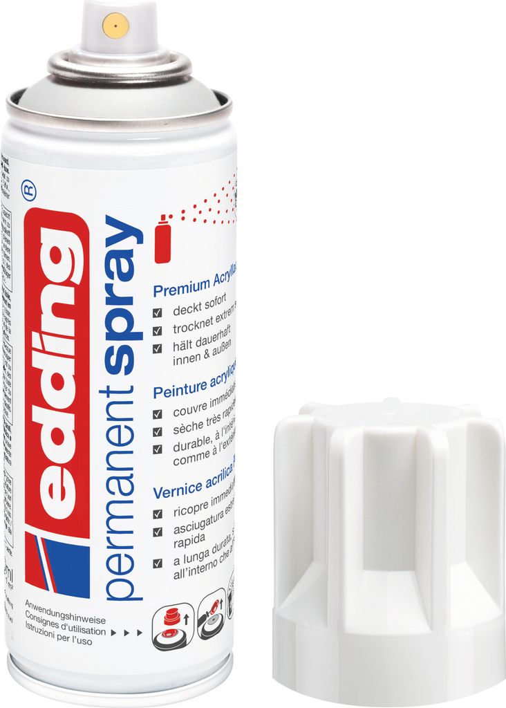 edding 5200 Permanent Spray - weiß glänzend - 200 ml - Produktbild 