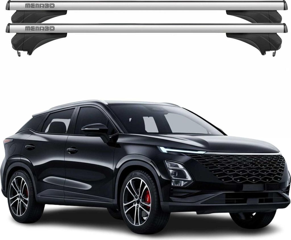 Menabo Dachträger Grundtäger für Chery Omoda 5 2024-2025 Aluminium Silber 2 tlg