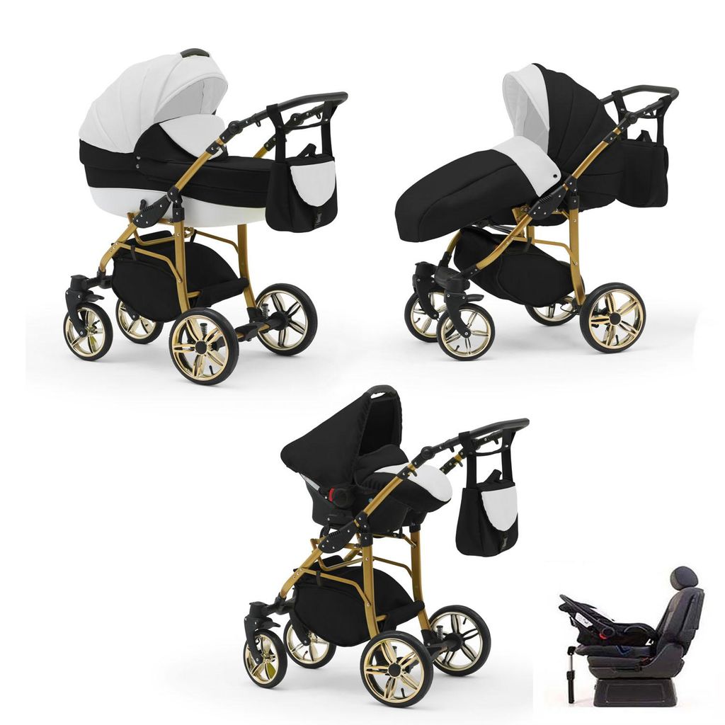 Kinderwagen 5 in 1 Neo Gold inkl. Sportsitz, Autositz und Iso Base - 17 Teile - in 22 Farben