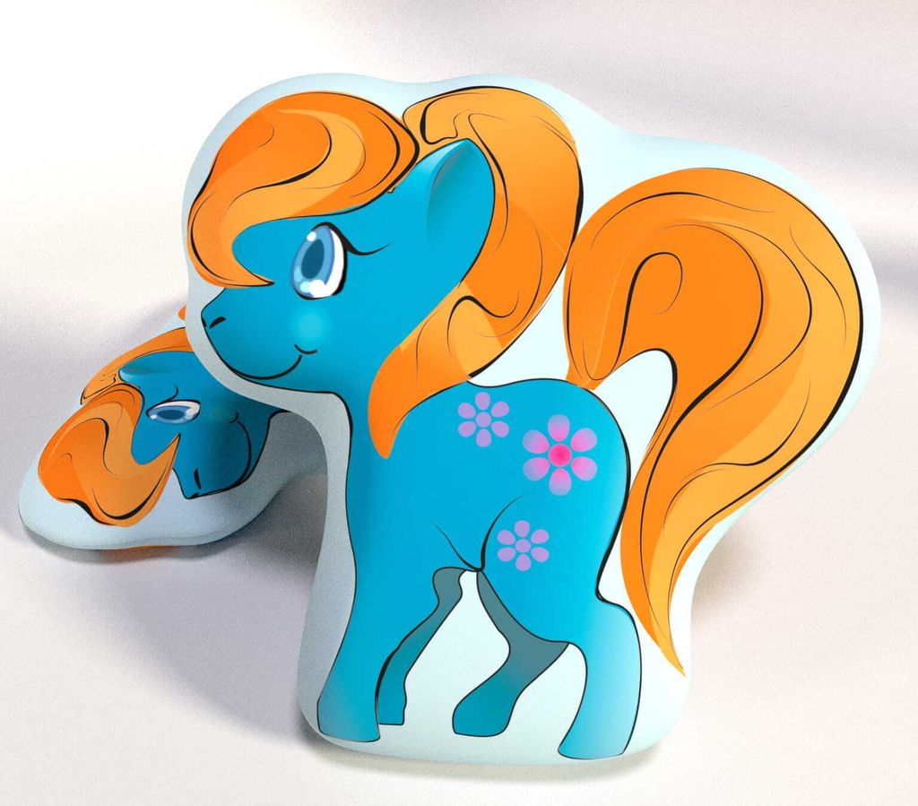 Dekokissen für Kinder, Kuscheltier Pferd, Pony