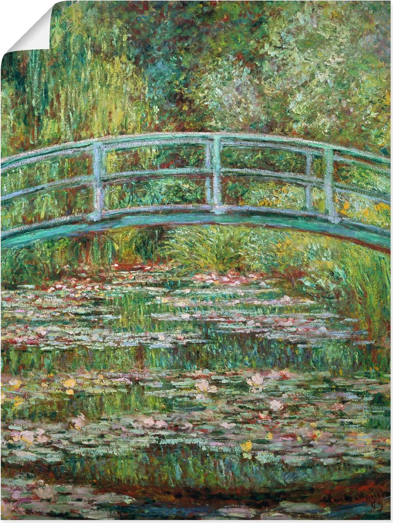 ARTland Poster Japanische Brücke. 1899. Größe: 60x80 cm Produktbild 