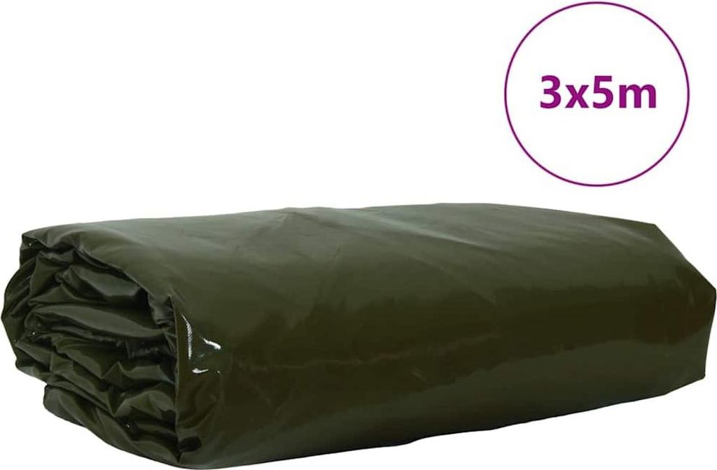"2026"Cloris Plane 650g / m² Olive Grün 3x5 m Canvas mit PVC-Beschichtung - Planen & Abdeckfolien eleganten719271