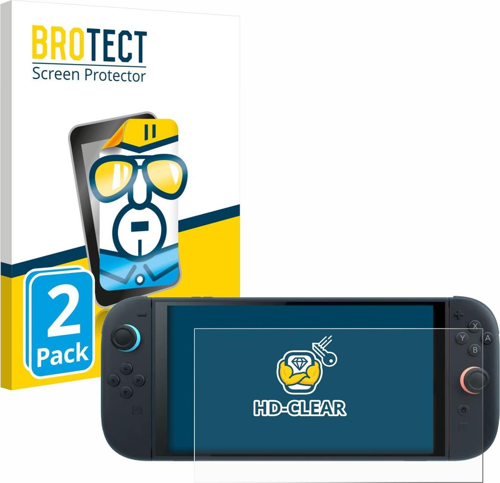 2x Für Nintendo Switch 2 Schutzfolie BROTECT Displayschutz Produktbild 