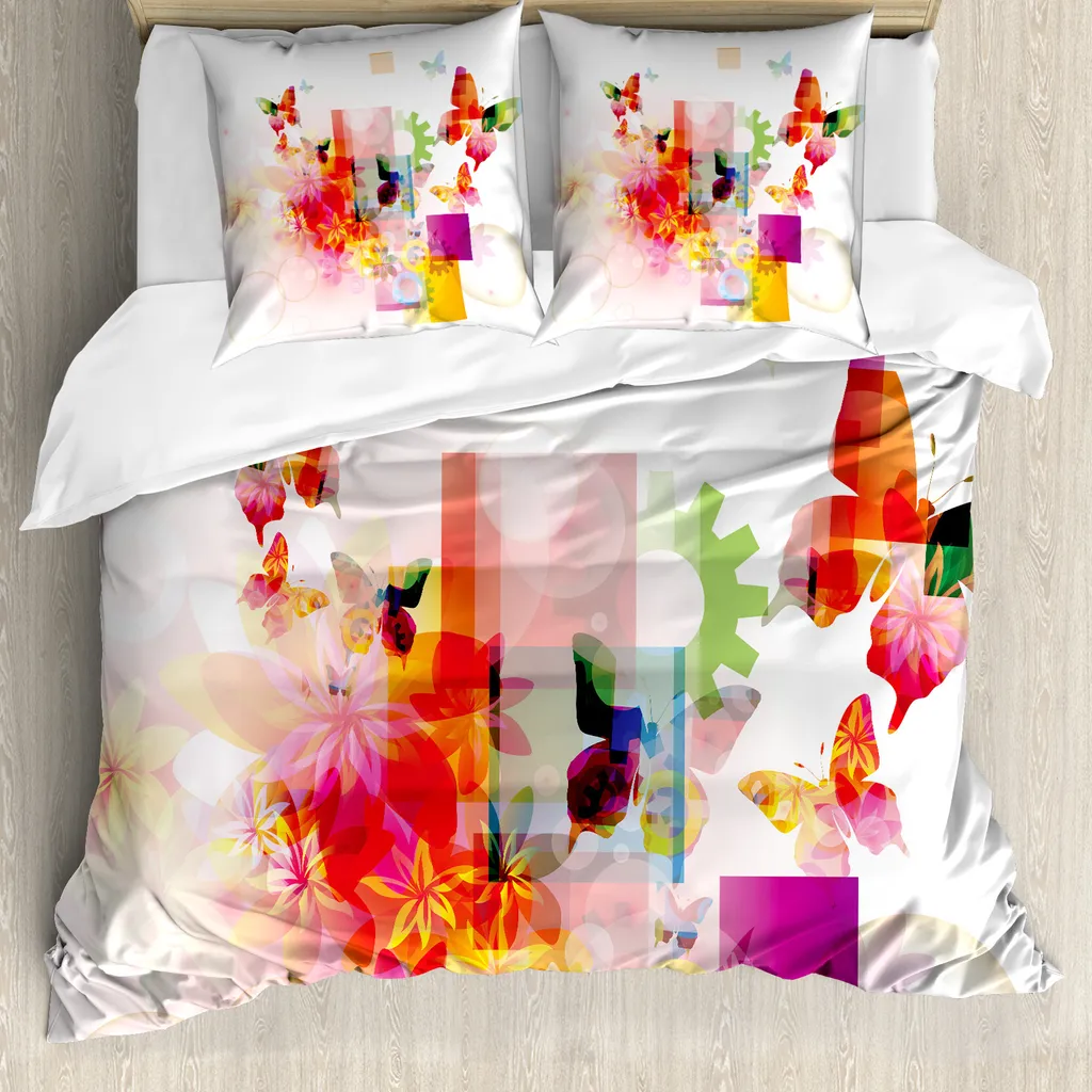 Copripiumino 155x220 Fiori Astratti ABAKUHAUS - Comfort Antiacaro