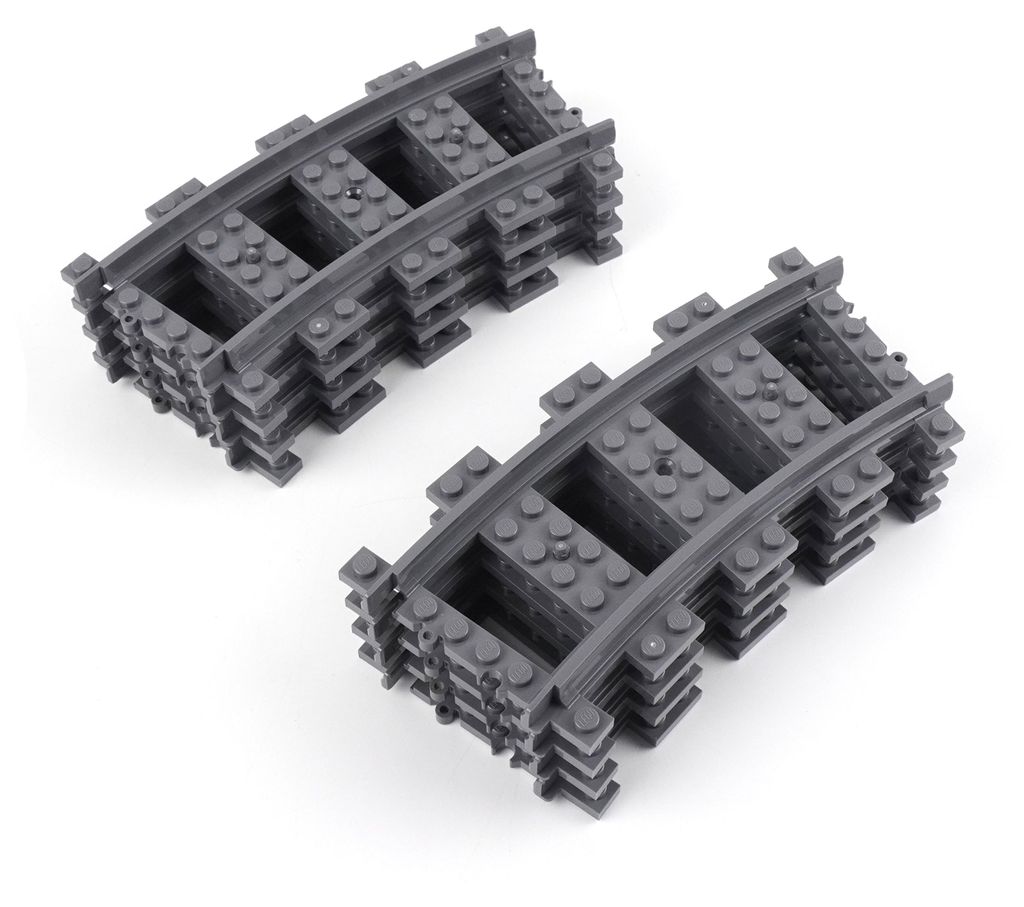 LEGO® City Eisenbahn Schienen Kurve Dunkelgrau - 53400 NEU! Produktbild 