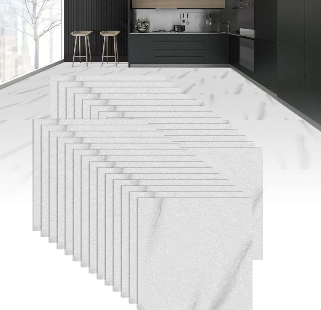 XMTECH PVC Quadrat Bodenbelag Selbstklebend Vinylboden, DIY Produktbild 