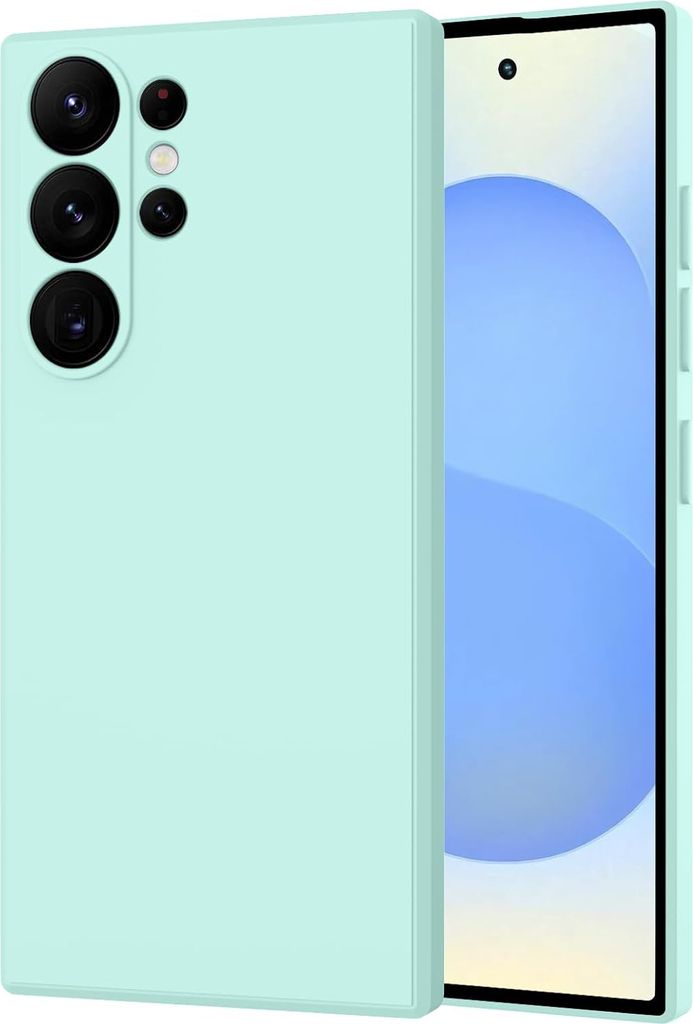 Galaxy S25 Ultra Hülle, Slim Liquid Silikon Gel Gummi Stoßfest Schutzhülle für Samsung Galaxy S25 Ultra Türkis