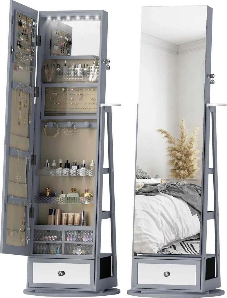 Armoire Bijoux Verrouillable : Fini les Colliers Emmêlés avec Miroir