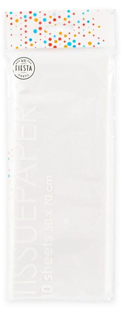 10 Bogen Seidenpapier in Weiss 50x70cm