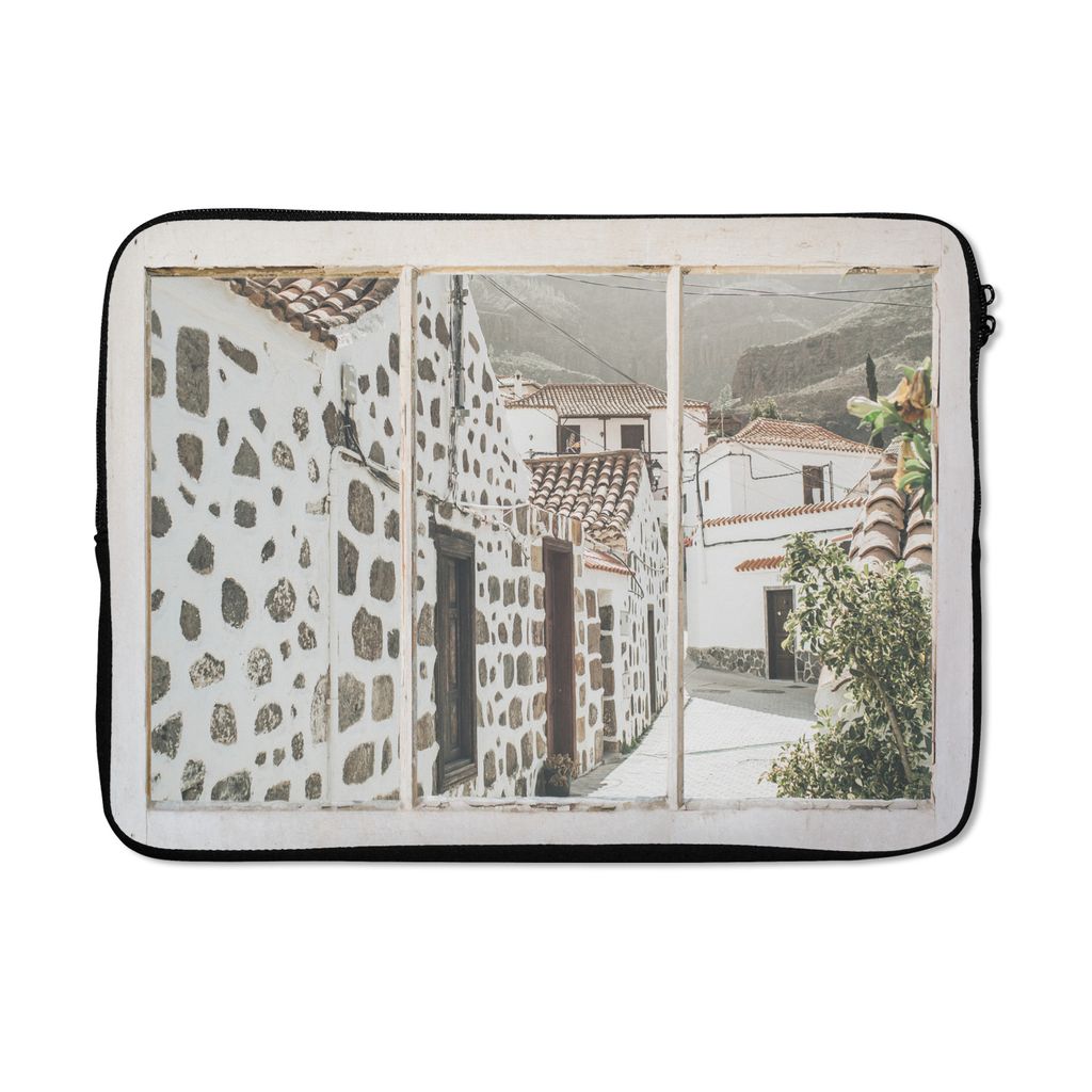 MuchoWow Laptop Hülle 14 ZollAnsicht - Architektur - Sommer Laptoptasche - Laptoptasche - Stoßsicher - Schutzhaube