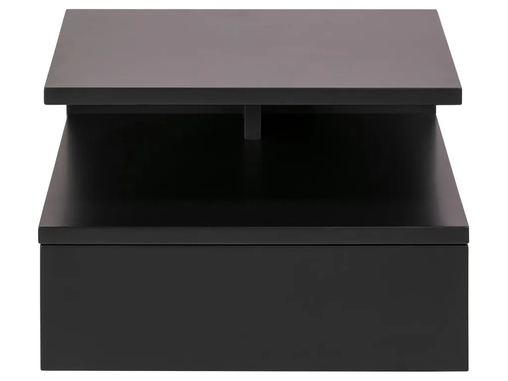 Table de Chevet pour Petits Espaces - Meuble de Rangement Gris en MDF