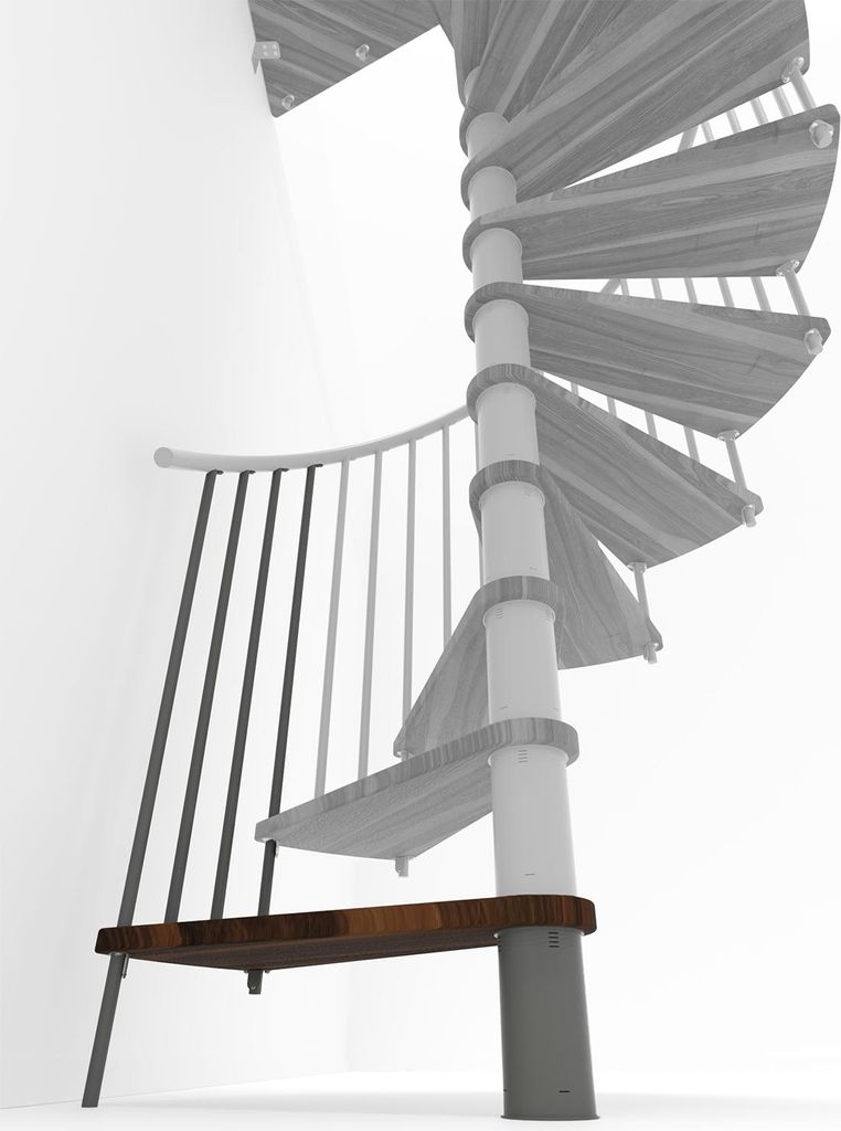 Minka Höhenerweiterung für Spiral Smart 120cm Durchmesser Walnuss Grau