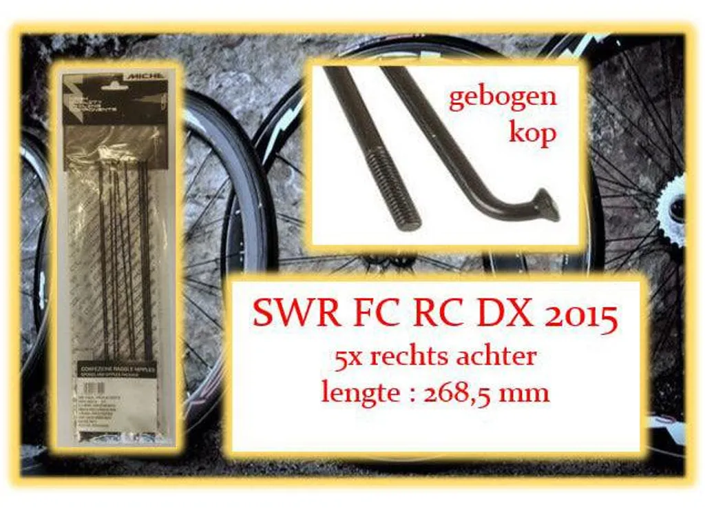 Kit réparation rayons Miche SWR Full Carbon RC DX 2015 avec nipples