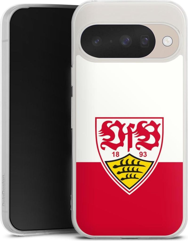DeinDesign Handyhülle für Google Pixel 10 Silikon Hülle Case Smartphone Schutzhülle Logo Offizielles Lizenzprodukt VfB Stuttgart