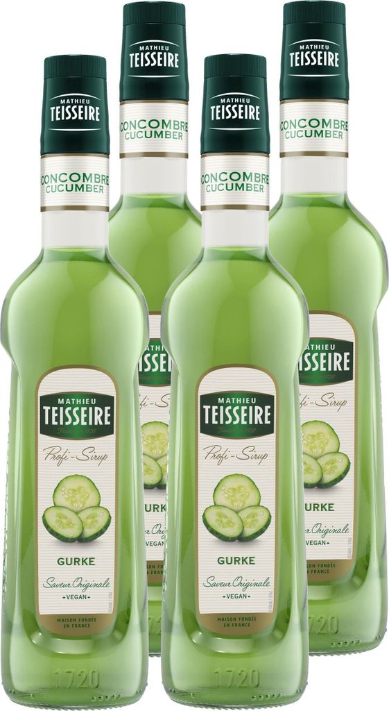 Mathieu Teisseire Getränke-Sirup Gurke 0,7L (4er Pack)