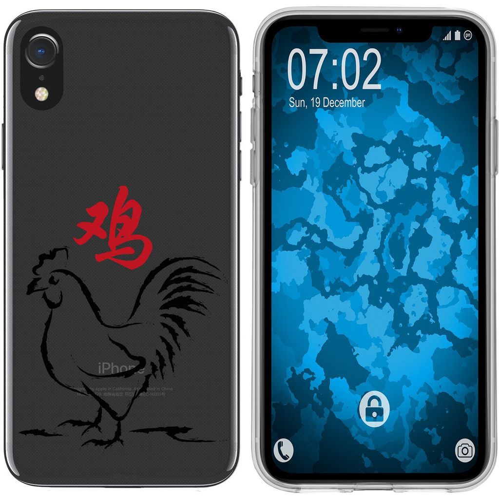 PhoneNatic Case kompatibel mit Apple iPhone Xr Silikon-Hülle Tierkreis Chinesisch M10
