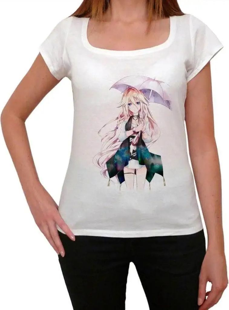 Damen Grafik T-Shirt Manga-Schirm – Manga Umbrella – Öko-Verantwortlich Vintage Jahrgang Kurzarm Lustige Druck Geburtstag Geschenk Frau