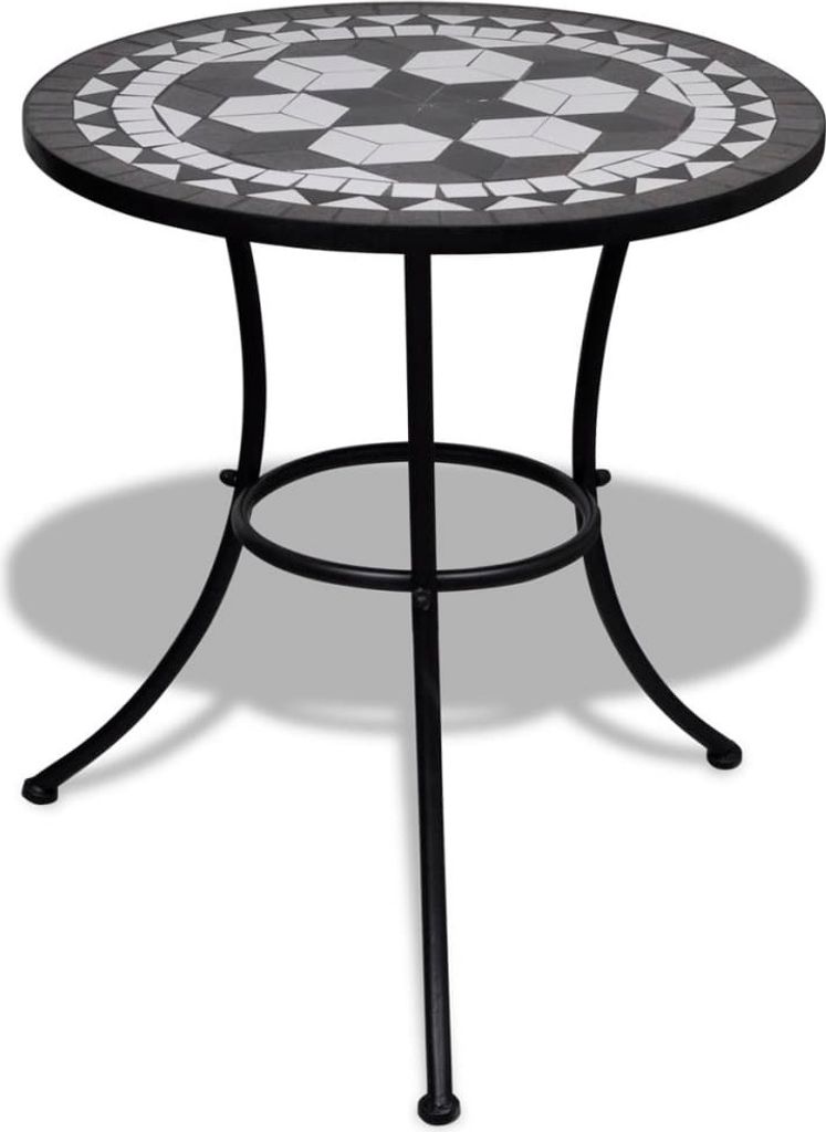 vidaXL 3dílný bistro set keramický černobílý Obrázek produktu 6