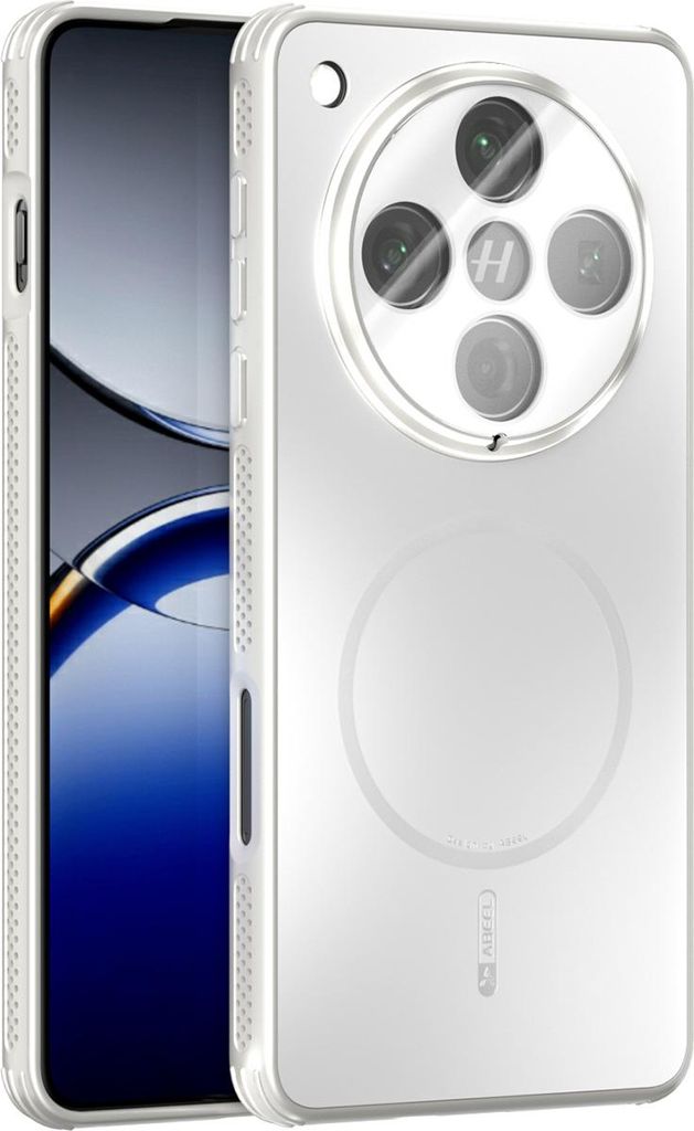 Matte PC TPU Hülle für Oppo Find X8 Pro Magnetische Handyhülle mit Linsenabdeckung und Wärmeableitung Stoßstange Weiß
