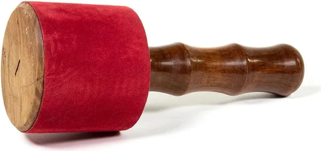 Bâton à frotter pour bol chantant avec daim - Maillet 710g 25x10 cm