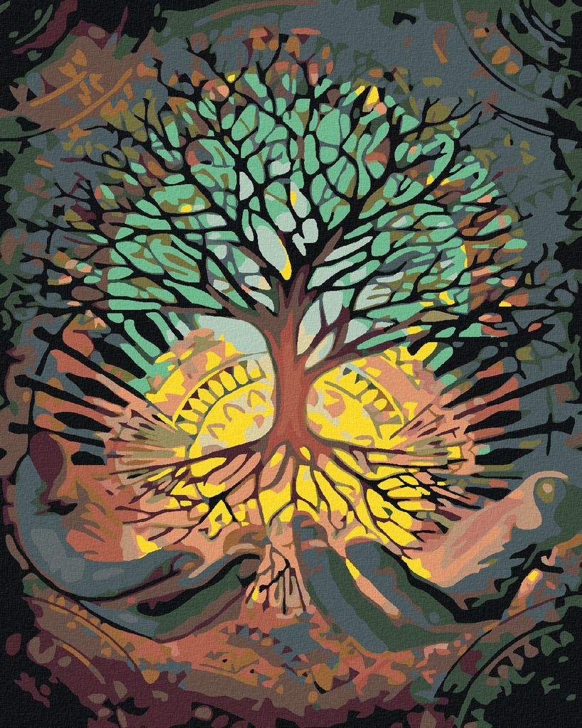 Diamondi - Diamond painting - GESCHENKTER BAUM, 40X50 cm, ohne Keilrahmen