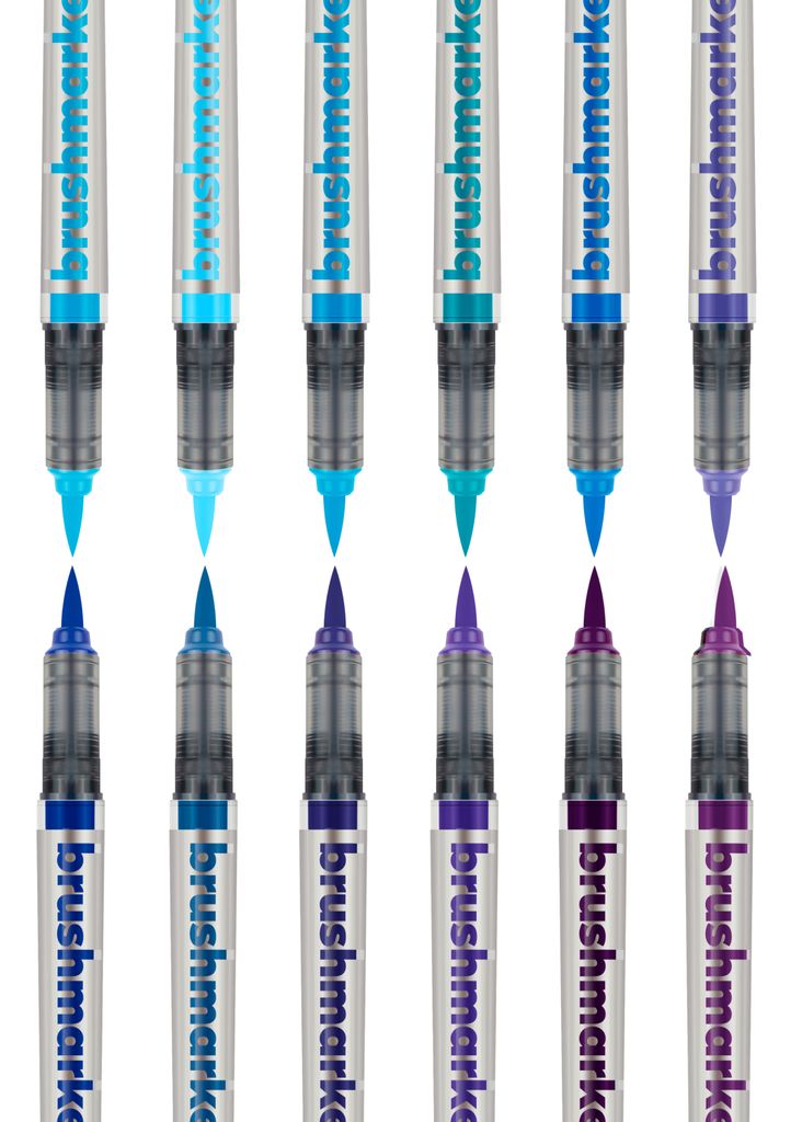 Karin Brushmarker Set - Sky Colors 12 Stück - Brushpens für kreatives Zeichnen