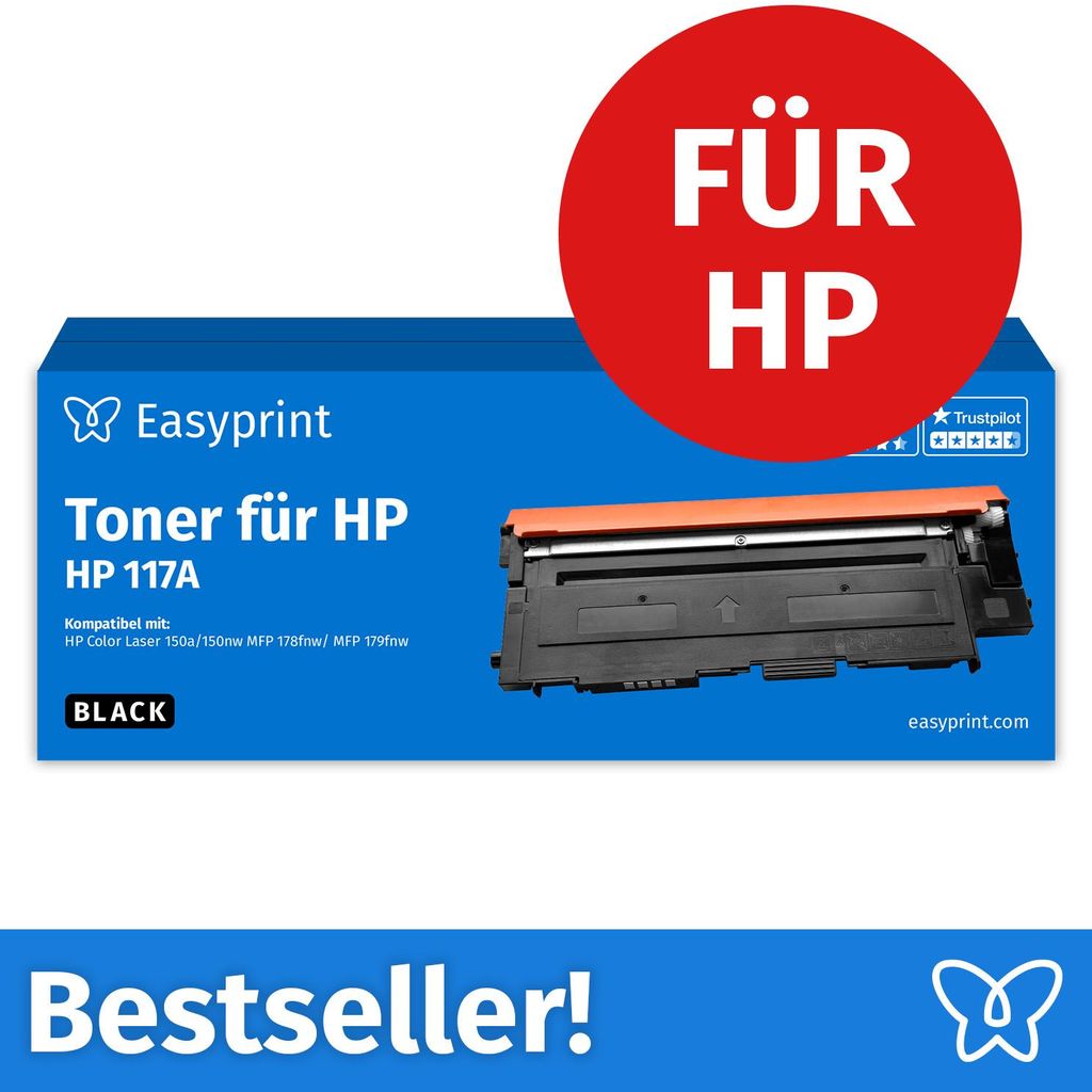 NOUVEAU : Easyprint Toner pour HP 117A Noir, compatible Image du produit 