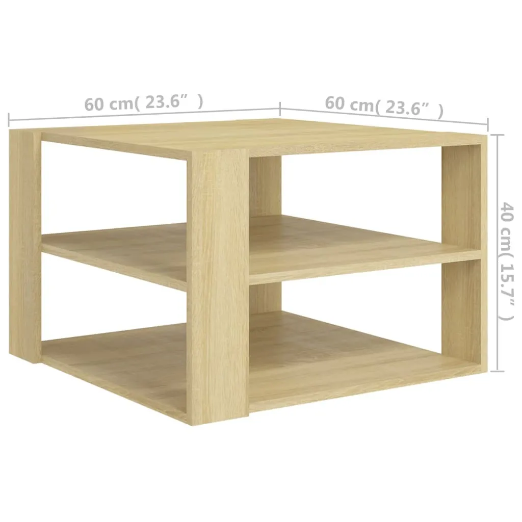Tavolino Rovere Sonoma SYFAX™ 60x60x40 cm | Comfort per il tuo Living - 4