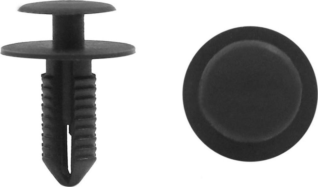 Allgemein 9mm schwarz Kunststoff-Ordnungs-Niete Verschluss Push-Clip 50Stk für Auto DE de