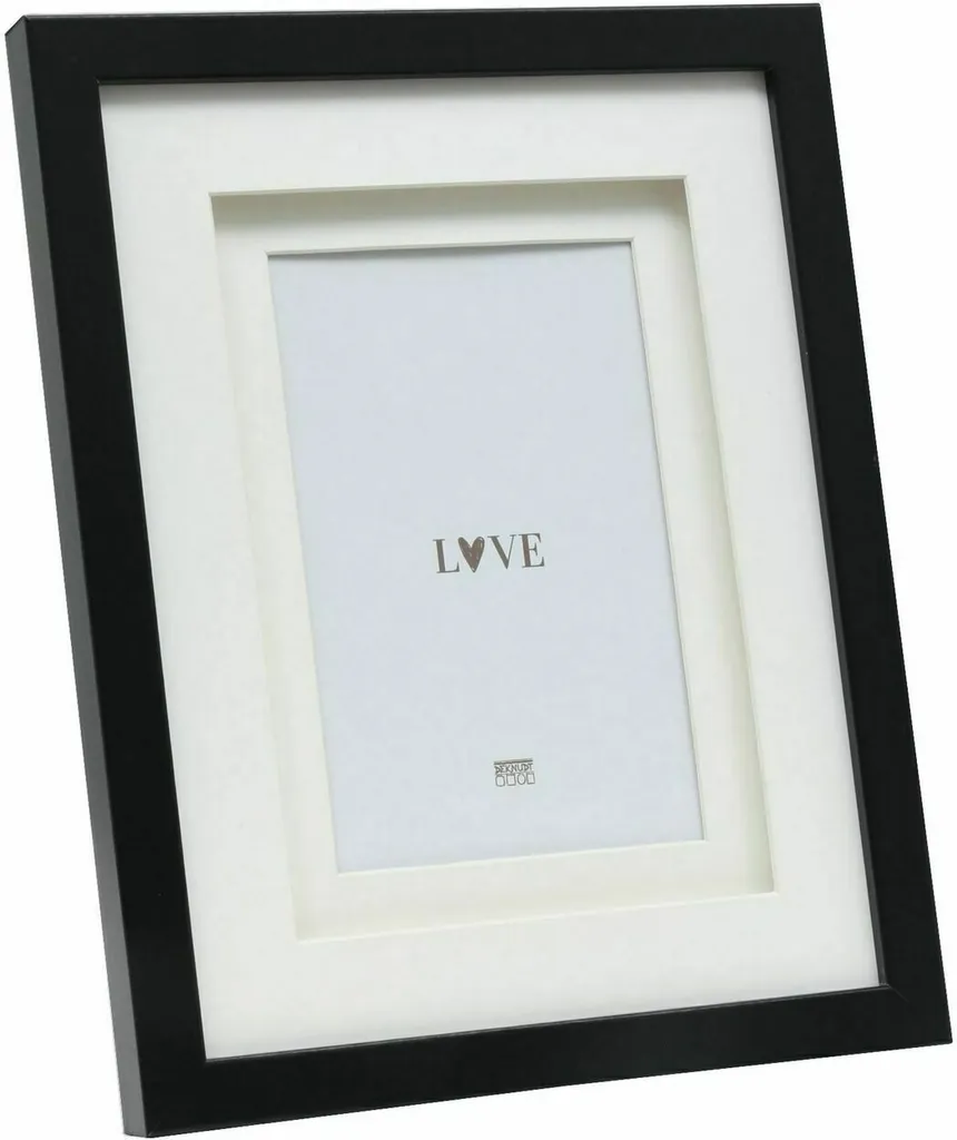 Cornice Deknudt S65KK2 Nera 10x15: Doppia Passepartout in Legno
