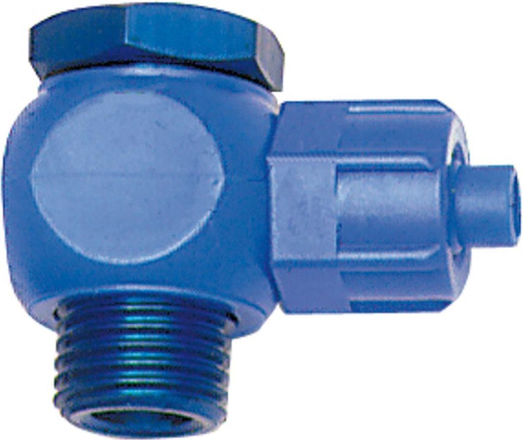 Riegler Winkel-Verschraubung, drehbar, G 1/8, für Schlauch 8/6, POM