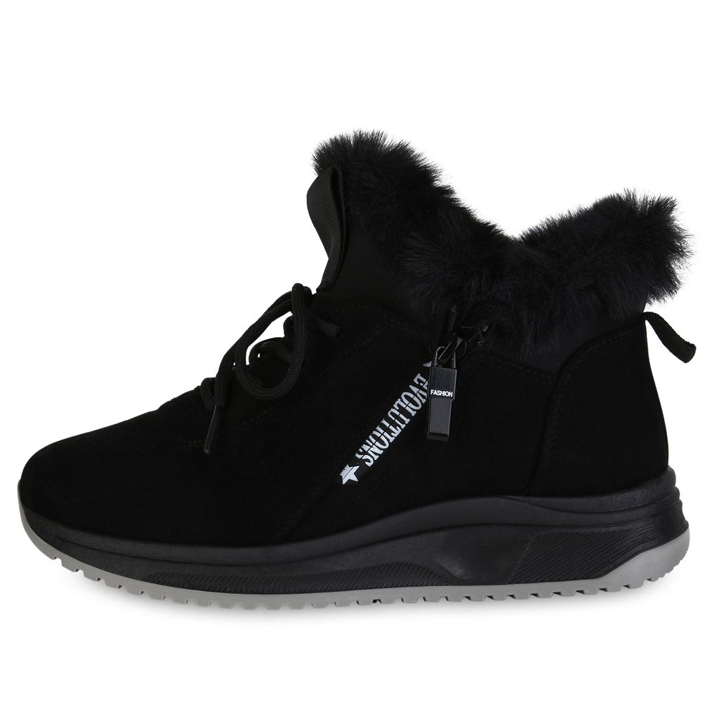 VAN HILL Damen Warm Gefütterte Sneaker Low Bequeme Produktbild 