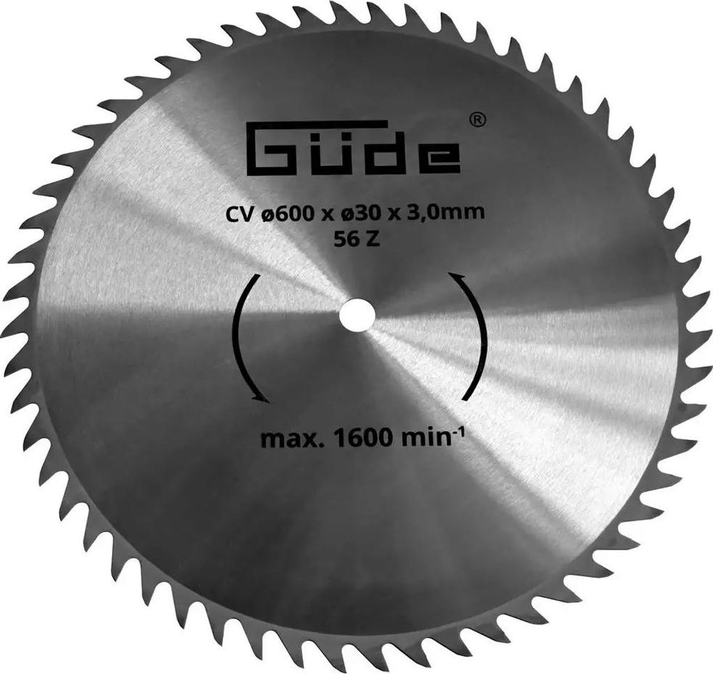 Güde CV 600 x 30 mm Sägeblatt Brennholzsägeblatt Wippsäge Kreissäge Ersatzblatt 56 Zähne Säge Tauschblatt Wald Forst Brennholz Holz sägen schneiden 373933 01855 4015671018557 305939 494871 490580 Stabilo-Fachmarkt.de