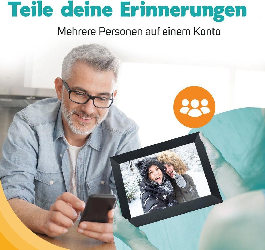 Digitaler Bilderrahmen mit WiFi und App - digitaler Produktbild 3