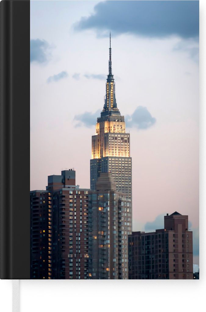 MuchoWow Notizbuch Tagebuch Haushaltsbuch Notebook A5 Empire State Building Manhattan NY - Notizblock - Notizheft - Notebook - Schreibblock - Papier