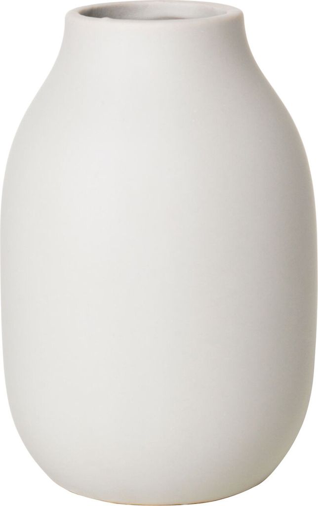 Blomus COLORA Vase, Dekovase, Blumenvase, Porzellan, Moonbeam, 15 cm, 65906