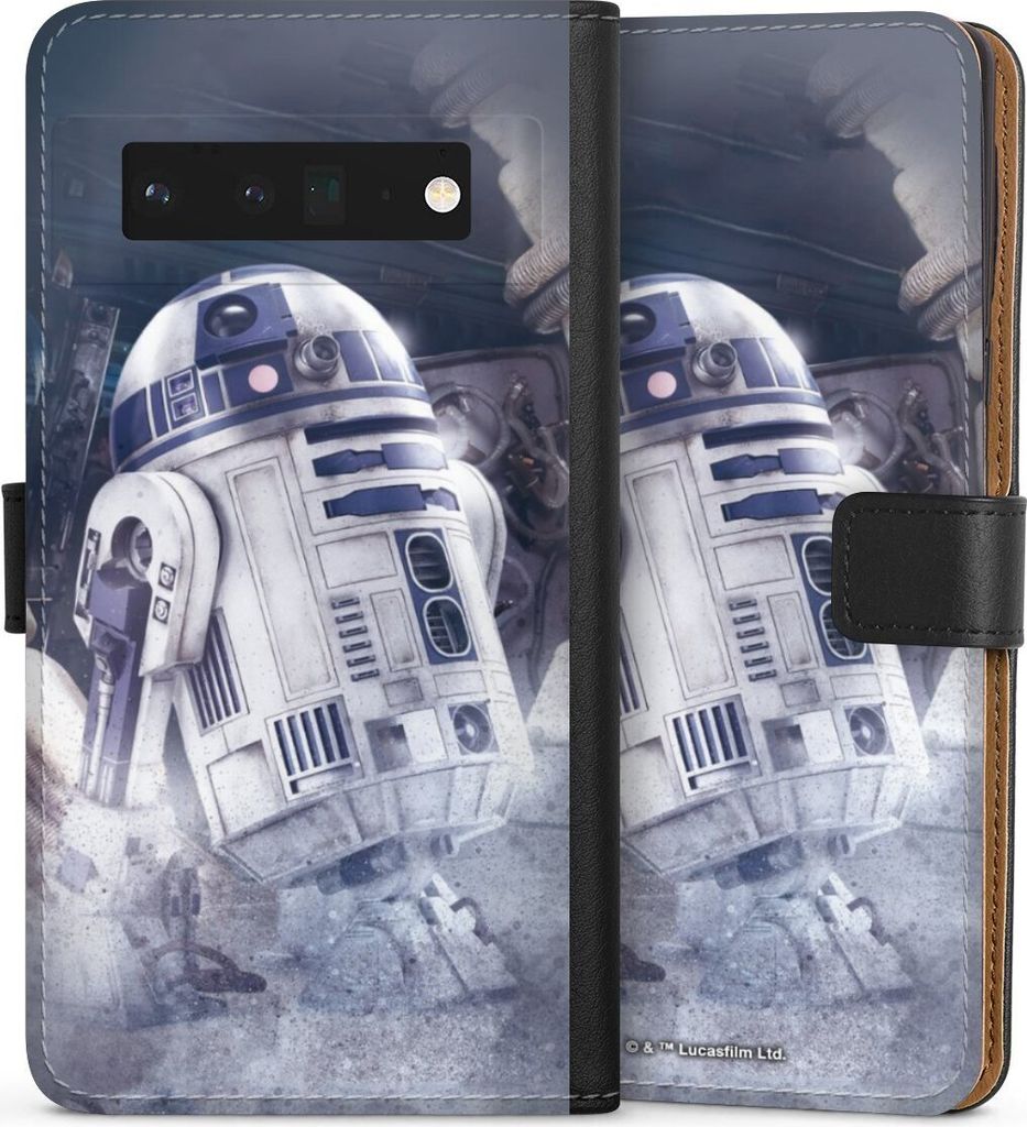DeinDesign Klapphülle für Google Pixel 6 Pro Handytasche Lederhülle Tasche Fanartikel Roboter Star Wars