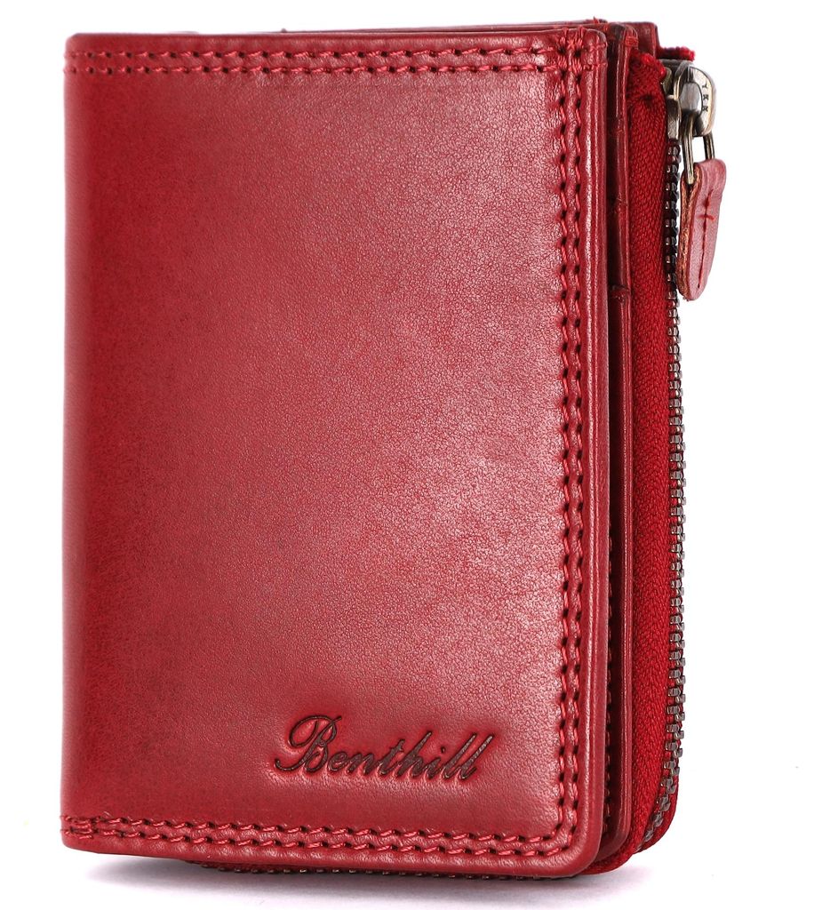Benthill Kleine Geldbörse Echt Leder - Geldbeutel mit RFID Produktbild 