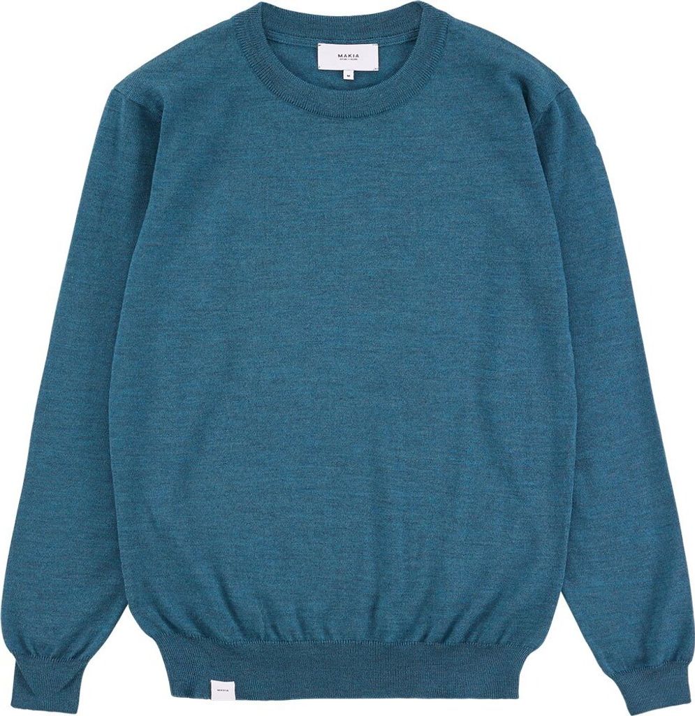 Makia Merino Pullover Blau M Mann Blau M