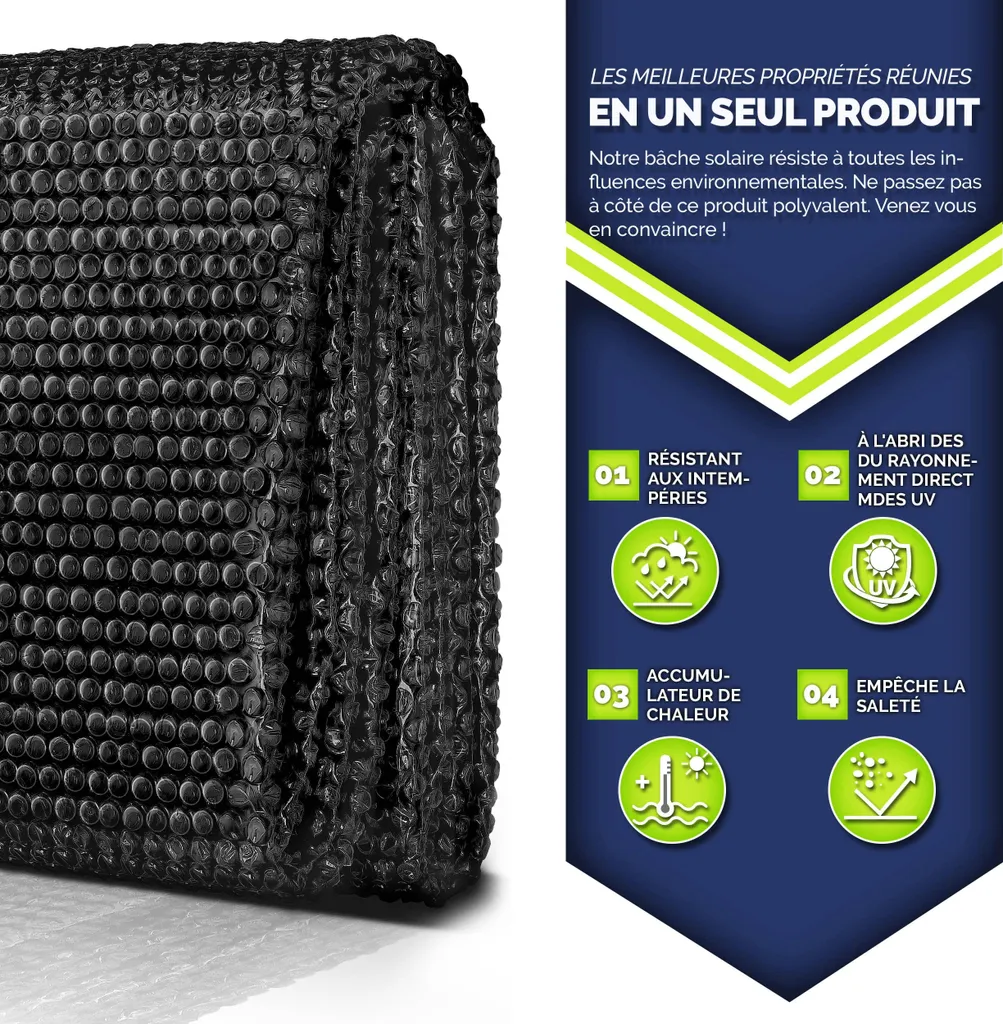 Telo Solare Piscina Tillvex 7x4 m - Riscaldamento Nero 400µm - 6