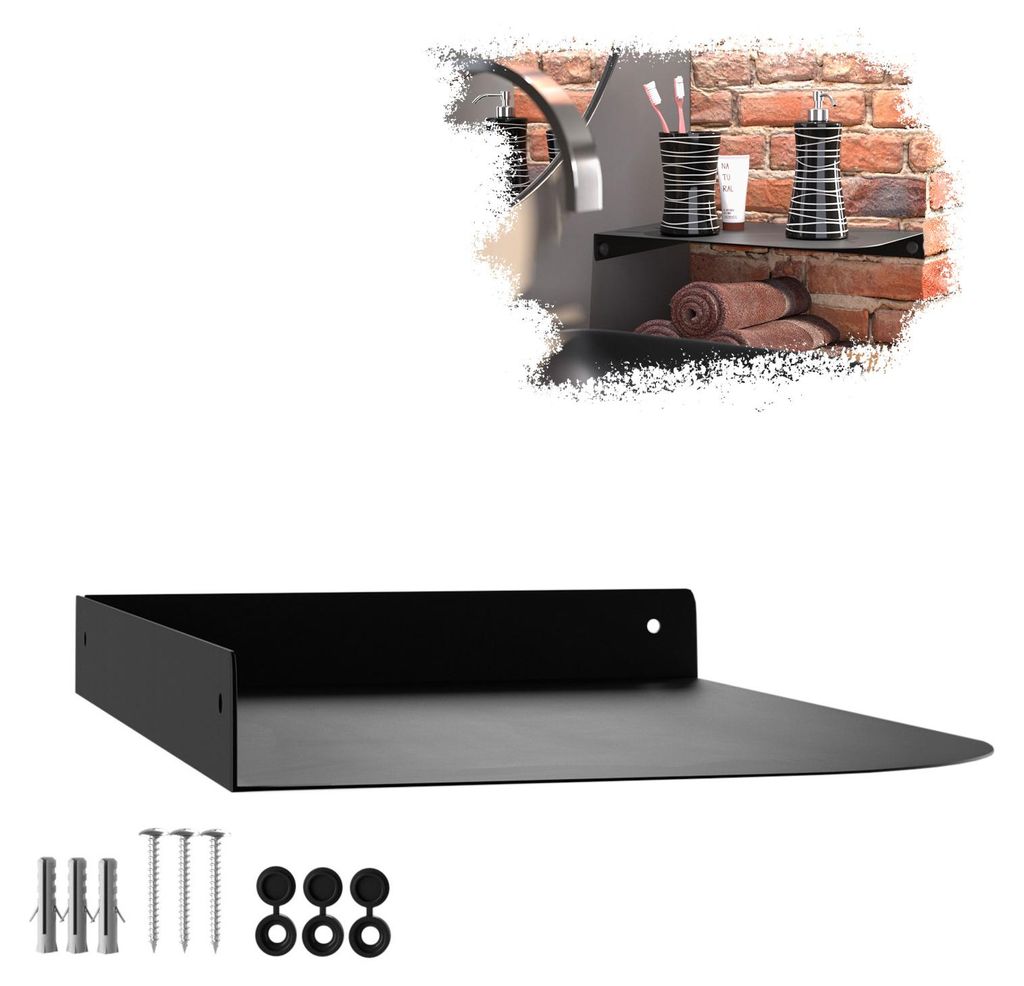 SOTECH Wandeckregal HOVER-XIV 300 x 200 x 30 mm schwarz Produktbild 