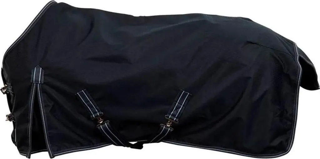 Couverture Pluie Poney Noire 105-75 cm Premiere Ayc avec Sangles Croisées