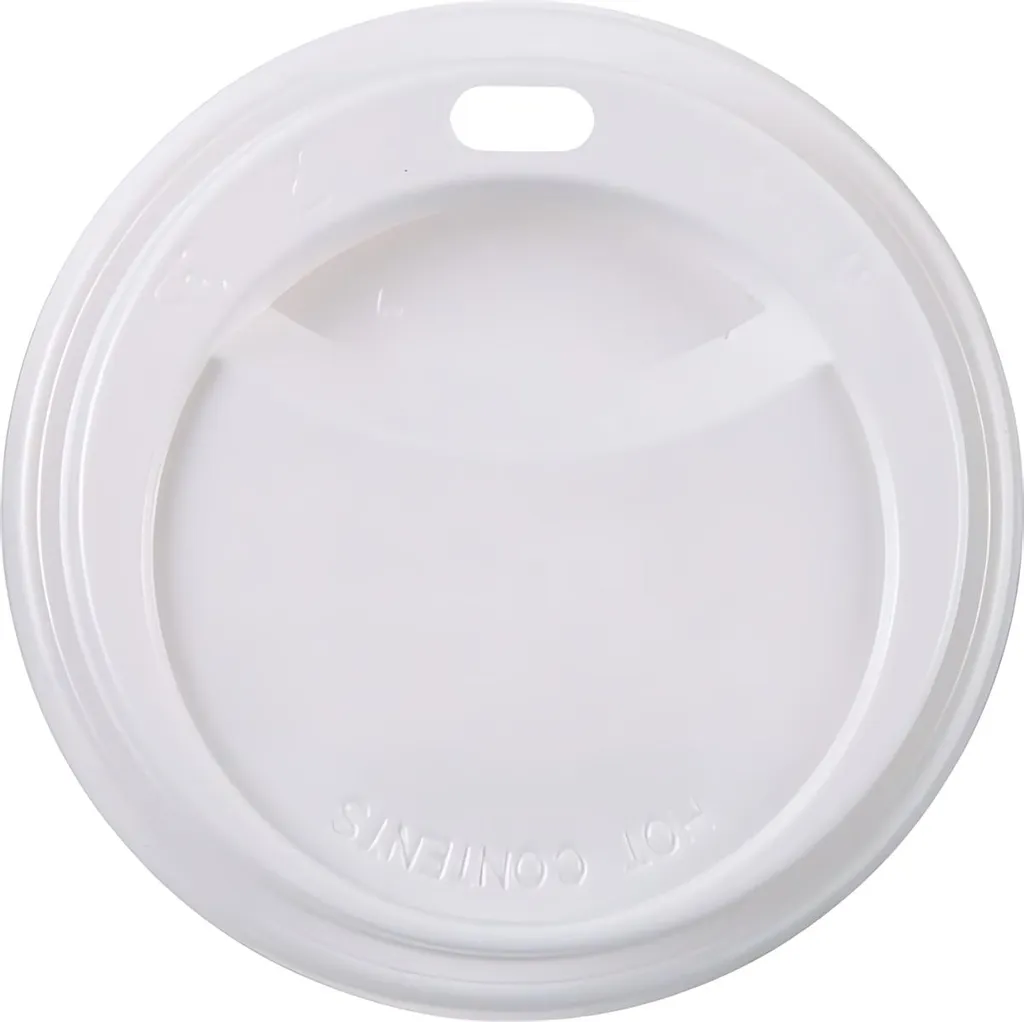 Couvercle pour Gobelets en Carton Ø 80 mm avec Ouverture de Boisson