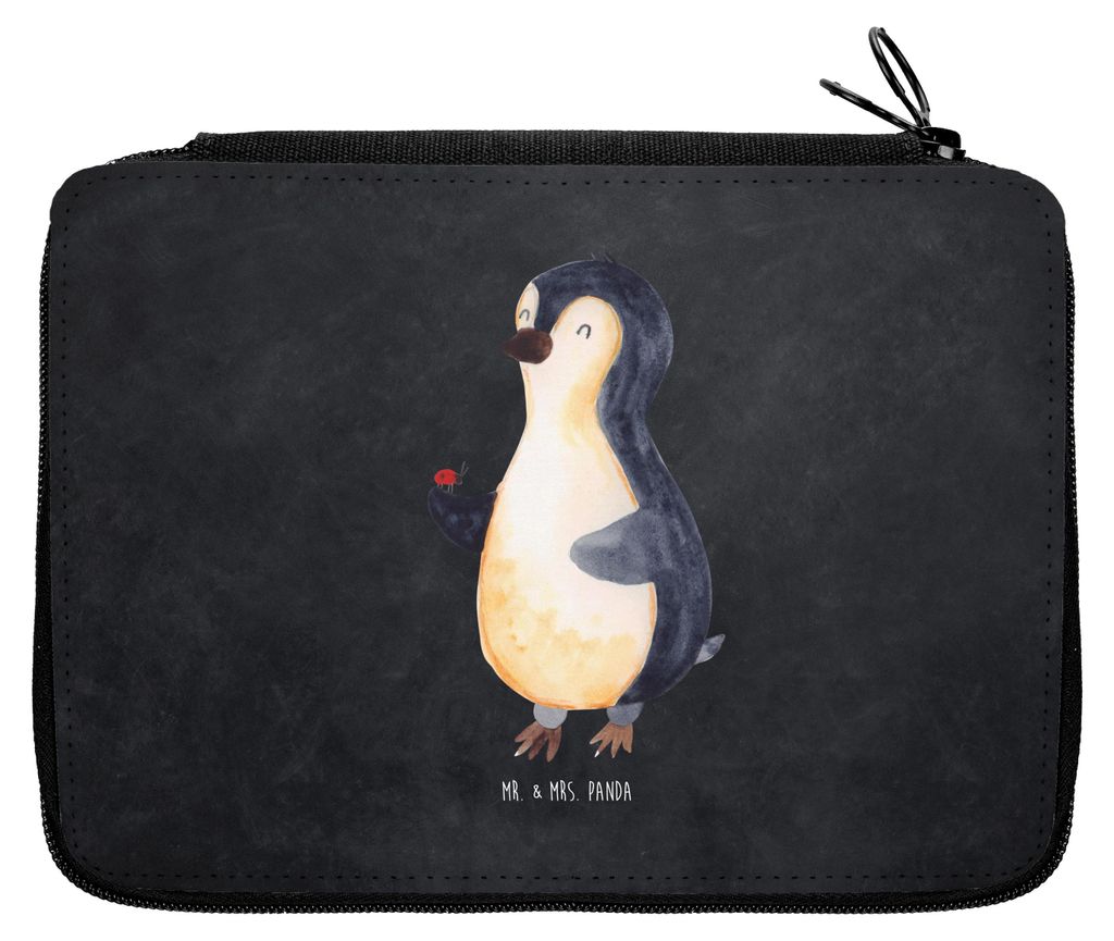 Mr. & Mrs. Panda Schlampermäppchen Pinguin Marienkäfer - Kreidetafel - Geschenk, Federmäppchen, Federtasche, Aufmerksam, Etui, Wunder, Kleine, M...