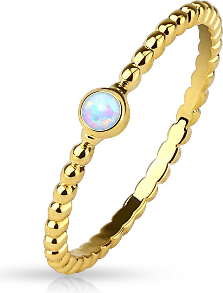 52 (16.6) Damenring Opal Kristall Stein gold